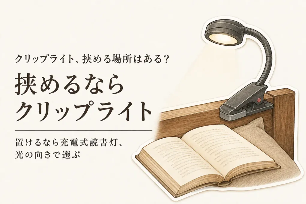 クリップライトと充電式読書灯のおすすめ5選｜秋の読書をまぶしさと置き場所で選ぶ